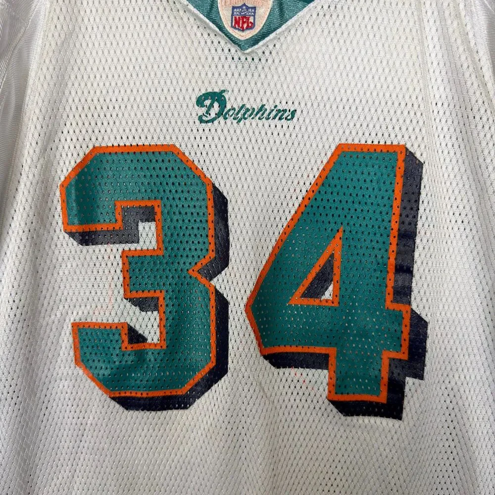 Ricky Williams Miami Dolphins Reebok Jersey NFL Youth XL 18-20 White Vintage